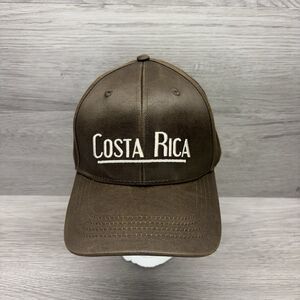 Morpho Costa Rica Brown Distressed Souvenir Baseball Cap Hat One Size Pura Vida